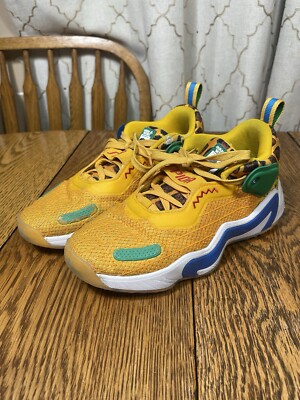Adidas D.O.N. Issue 3 LEGO Men's Basketball Shoes Yellow Spida