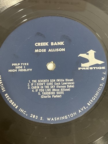 Mose Allison - Creek Bank LP - Prestige - PRLP 7152 RVG VG+ - Picture 5 of 17