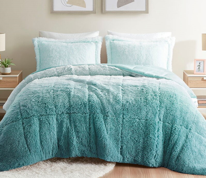 Aazon.co: AETVRNI Luxury Plush Shaggy Thick Faux Fur Coforter, Big