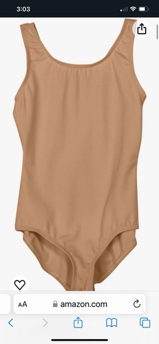 Capezio XS 3/4T Girls Light Nude Leotard Dance Gymnastics Kids - Picture 8 of 13