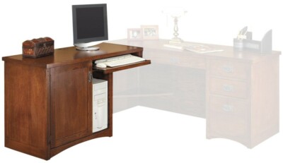 Mission Pasadena L-Shaped Executive Desk with Left Hand- Pick Up Only