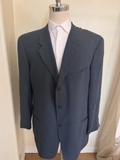 GIORGIO ARMANI LE COLLEZIONI Vintage Finely Textured Wool Jacket in Grey Sz 44R