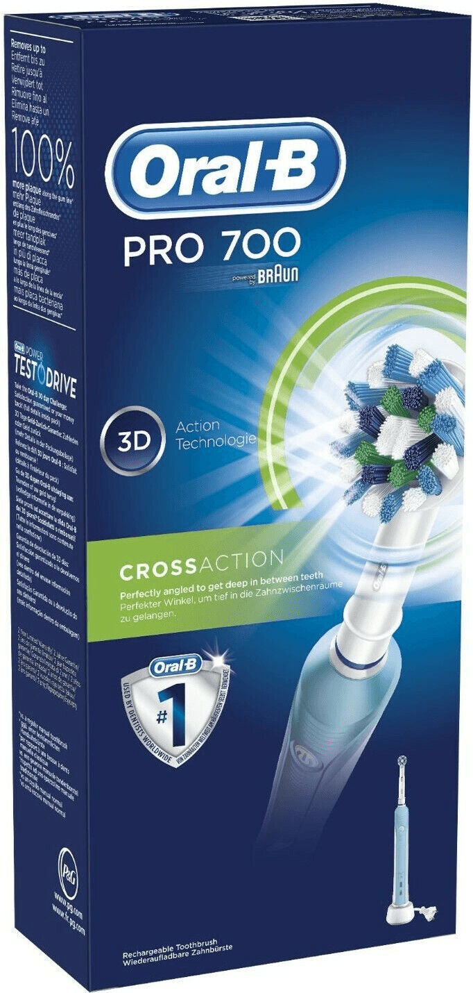 wat betreft beest Omgeving Braun Oral-B PRO 700 CrossAction Electric Toothbrush Type 12326 1/12ft  4210201124092 | eBay
