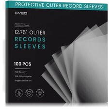 100 Record Sleeves for Vinyl Record- Crystal Clear Professional Vinyl Record ...