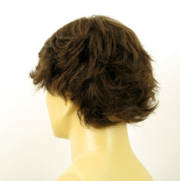 Perruque Homme Cheveux 100% Naturels Châtain - Modèle ALAIN 8 - Bonnet Large - Neuf