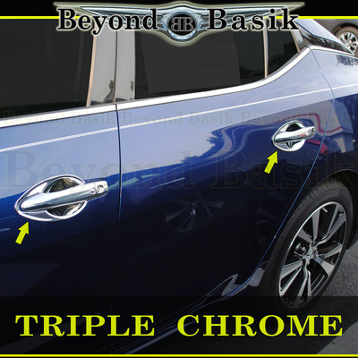 Chrome Side Mirror Door Handle Bowl Covers Trims For 2016-2020 Nissan Maxima