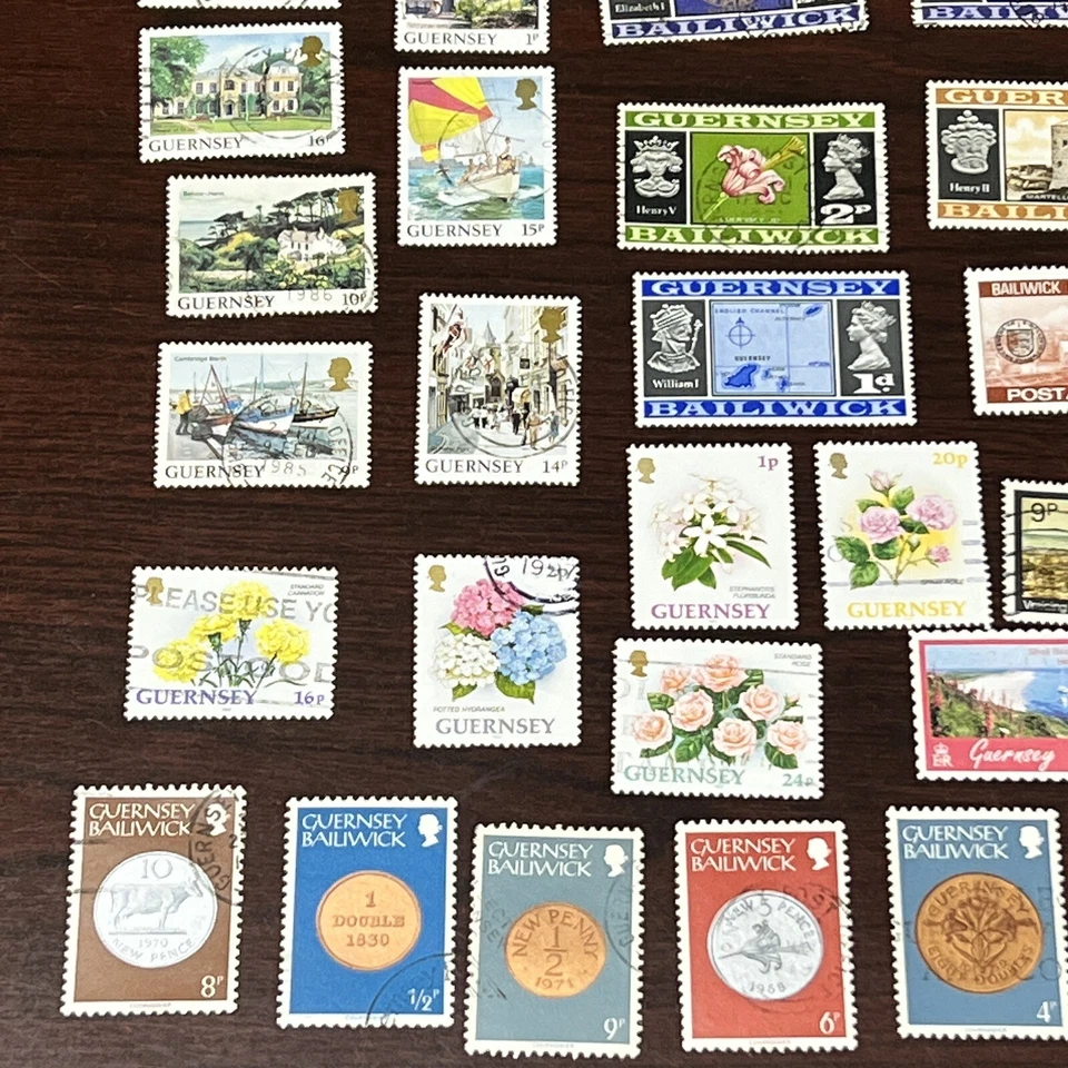 LOT OF 50 DIFFERENT GUERNSEY USED MINT STAMPS, SETS, SHORT SETS AND MORE - Image 4 of 4
