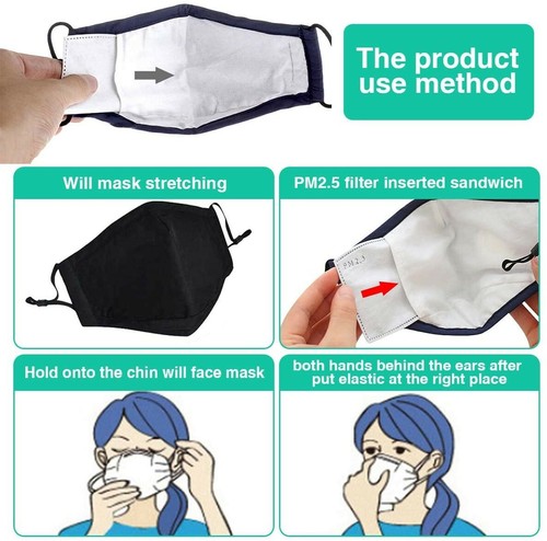 20pcs PM2.5 Filter for washable reusable face mask 5 layer with Activated Carbon - Picture 4 of 5