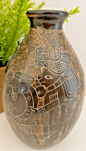 Signed Pottery Piece Candida Cano 6" Tall by 3.5" Wide