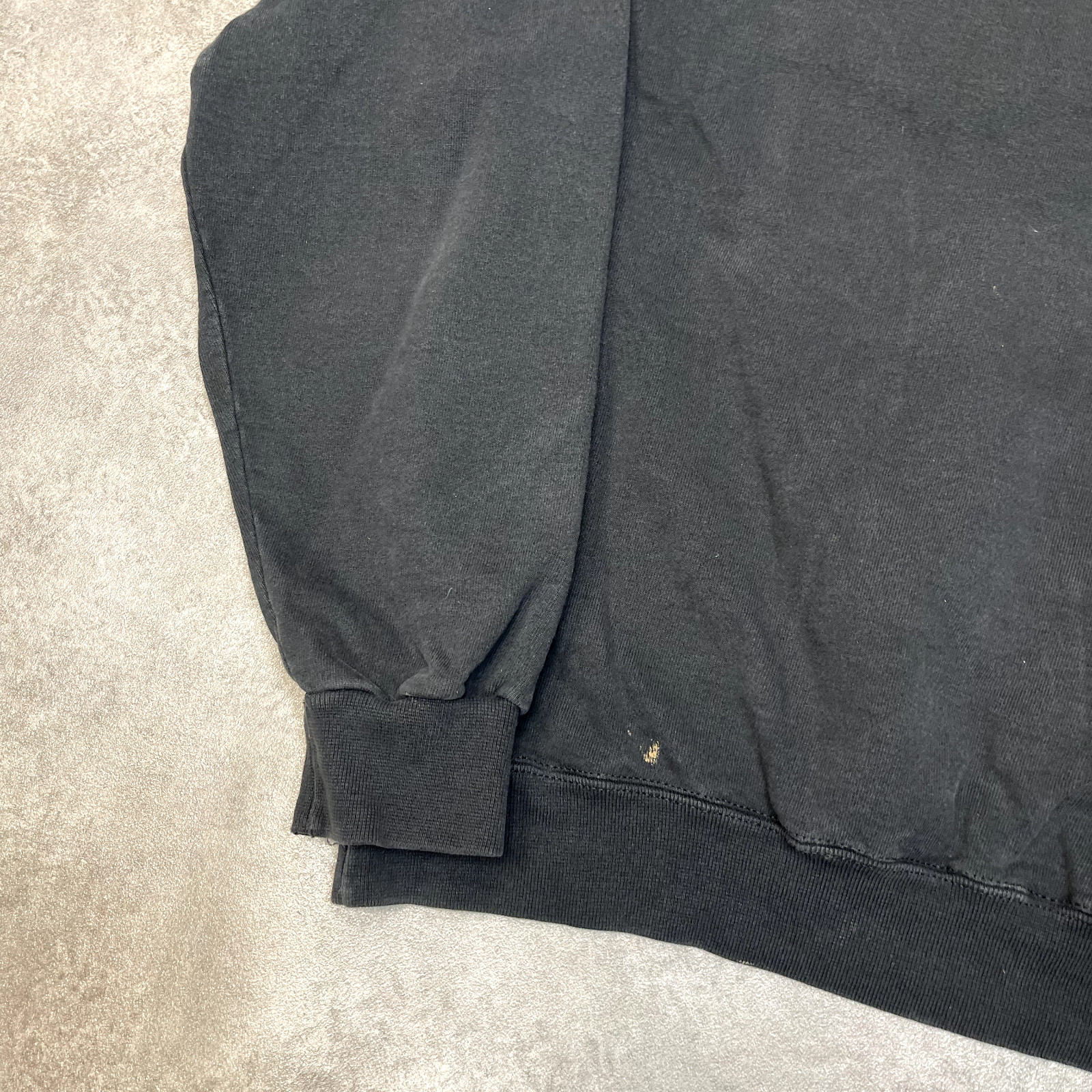 Champion Athletic Sweatshirt Mens Large Y2K Blank Pullover Sports Jumper, Black image 6