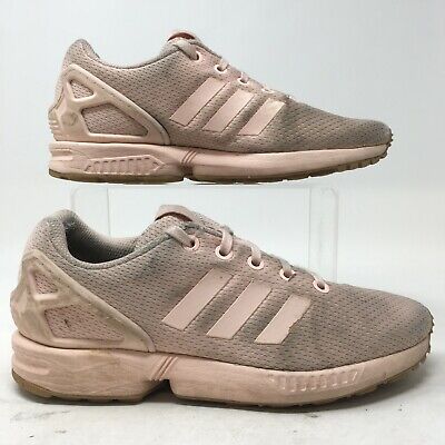 Adidas Shoes Youth Girls 4 Zx Flux Casual Lace Up Sneakers EH3174 Pink  Fabric | eBay