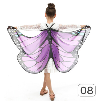 Fabric Butterfly Wings Shawl Fairy Adult Nymph Pixie Soft Costume Accessory Cape