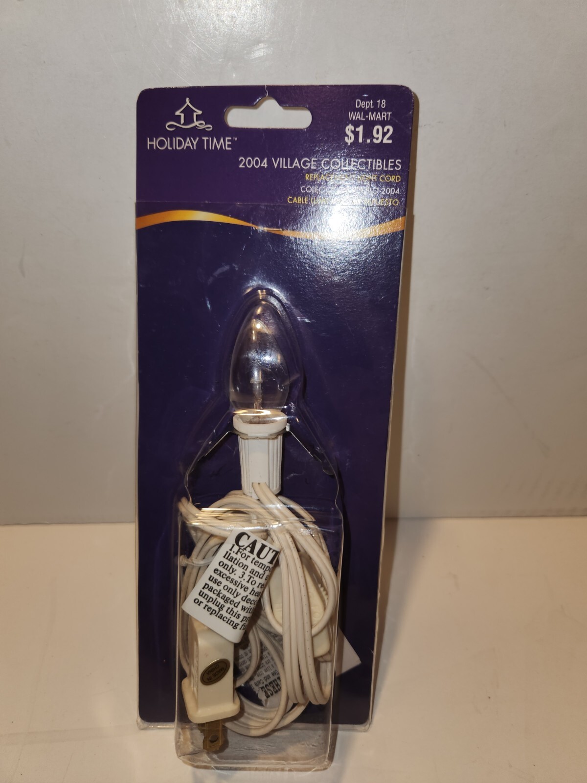 Holiday Time Replacement Light Cord Christmas House Dept 18 White (4