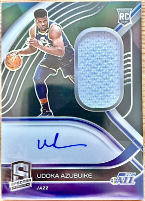 Udoka Azubuike /149 RC 2020/21 Panini Spectra ROOKIE JERSEY AUTO SILVER #198 SP