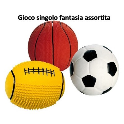 Rubber Dog Toy With Sound Effect Classic Sports Ball Shape
