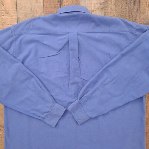 Camicia vintage Tommy Hilfiger blu uomo XL con bottoni manica lunga - Foto 9 di 12