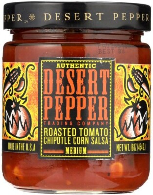 Desert Pepper Roasted Tomato Chipotle Corn Salsa - Medium - 16 oz (Pack of 6)