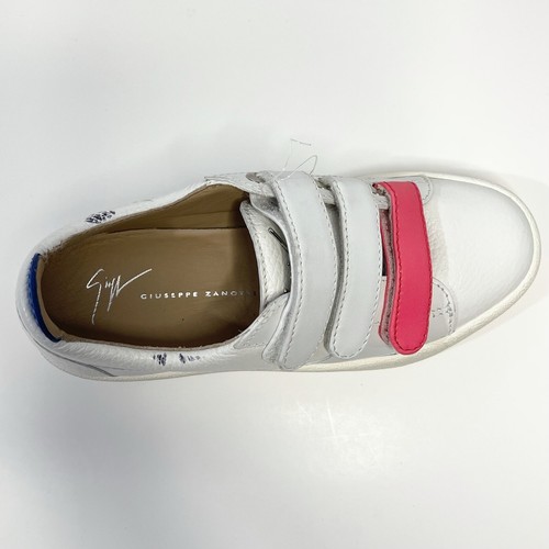 GIUSEPPE ZANOTTI Womens Jody Leather Hook and Loop Sneakers White (MSRP $900) - Picture 10 of 12