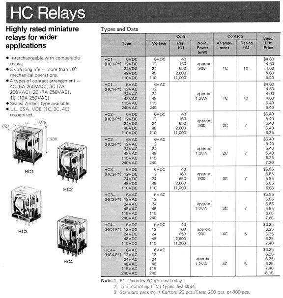 NOS Arrow-M Matsushita HC-Relay HC2K-DC12V AP722198 3A250VAC 3A30V DC ...