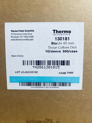 Thermo Scientific Petri Dish 5 ml 60 x 15 mm Case of 500 Tissue Culture Dishes