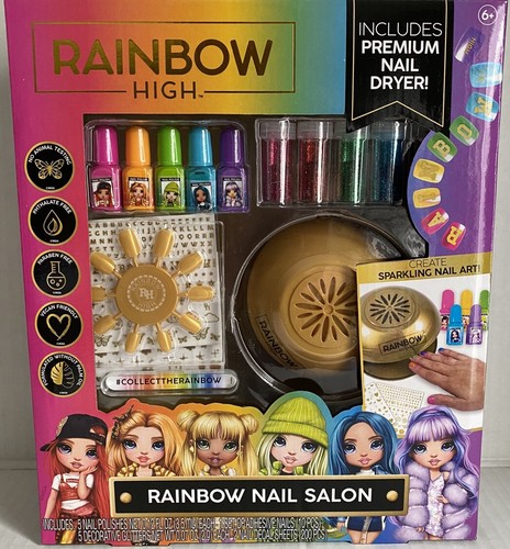 Rainbow High - Regenbogen Nagelstudio mit Premium Nageltrockner Neu im Karton Sparkling Nail Art - Bild 2 von 10