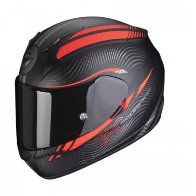 Helmet SCORPION EXO 390 SCORPION STING MATT BLACK-RED Größe L - NEU