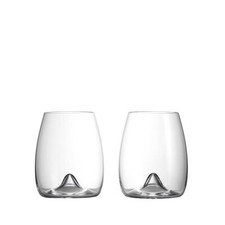 Stemless Wine Glasses Waterford Crystal Elegance, Set of 2, Luxury Gift Boxed