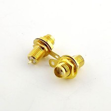 100x SMA Female Jack Panel Mount Nut Bulkhead Handle Solder RF Coaxial Connector