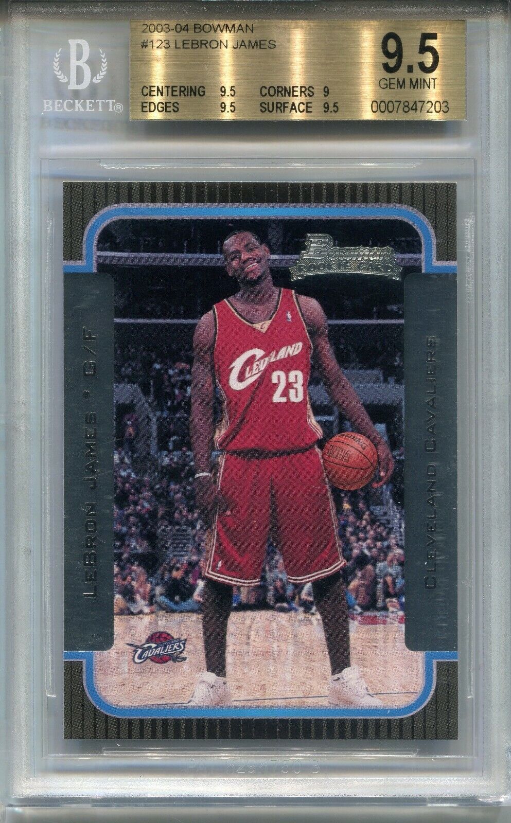 2003 Bowman Basketball #123 Lebron James Rookie Card RC Graded BGS 