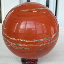 Natural Red jasper Sphere Quartz Crystal reiki Ball Healing 1620G
