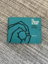 The language of signs sign Language Book Manual  Vintage Deaf Reading Education