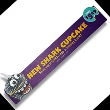 🌟RARE Chuck E Cheese "New Shark Cupcake" Limited Time In Store Promotion Sign🌟