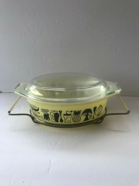 Pyrex 043 Rare Mod Kitchen 1958 Promotional Covered Casserole