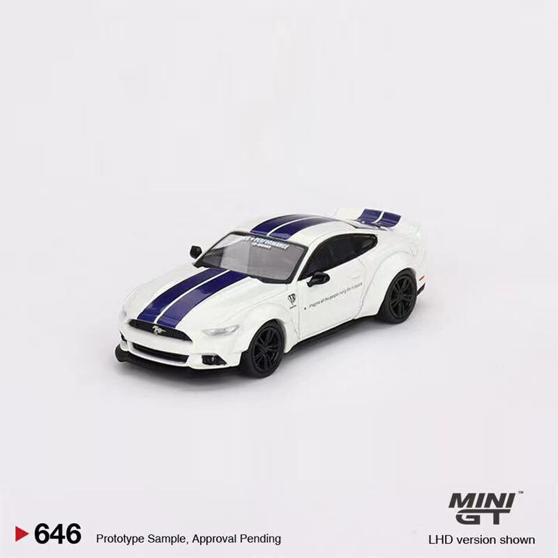 MINIGT 1:64 Model Car Ford Mustang GT LB-WORKS Alloy Vehicle Collection #646 LHD
