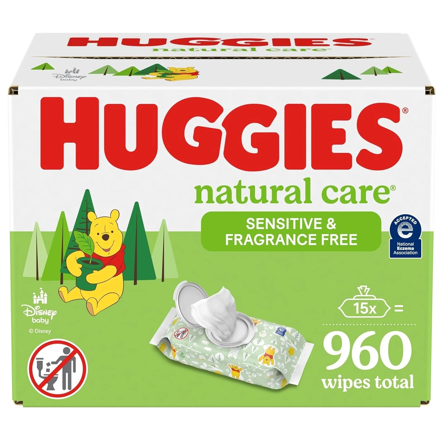 Huggies Natural Care Sensitive Baby Wipes, Fragrance Free, 15 pk., 960 Wipes
Opens in a new window o