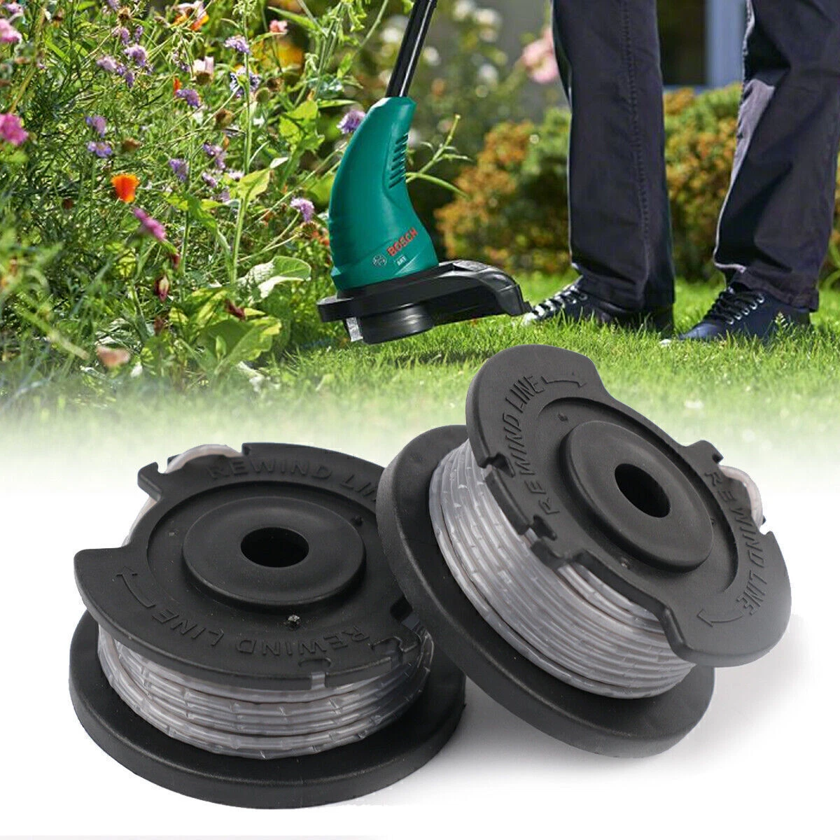 3Pcs FOR BOSCH ART 23 26 SL Strimmer Trimmer Line Spool Feed 4.9m 1.65mm UK Ship