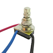 3 way 2 circuit NICKEL rotary switch lamp part 3/8" nipple  TR-301NP