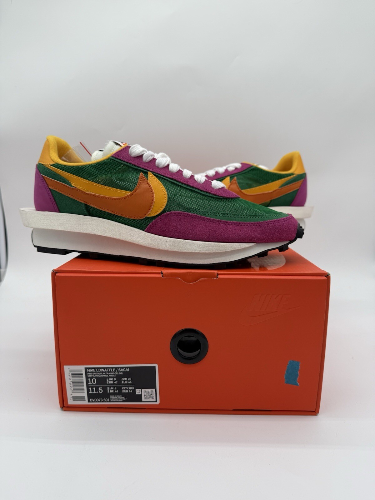 SACAI X NIKE Taglia 10 Nike sacai x LDWaffle verde pino