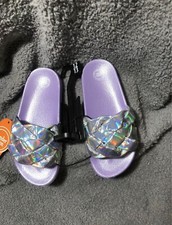 WONDER NATION GIRLS BRAID SLIDES SZ 12/13 NWT PURPLE COLOR Sku GR