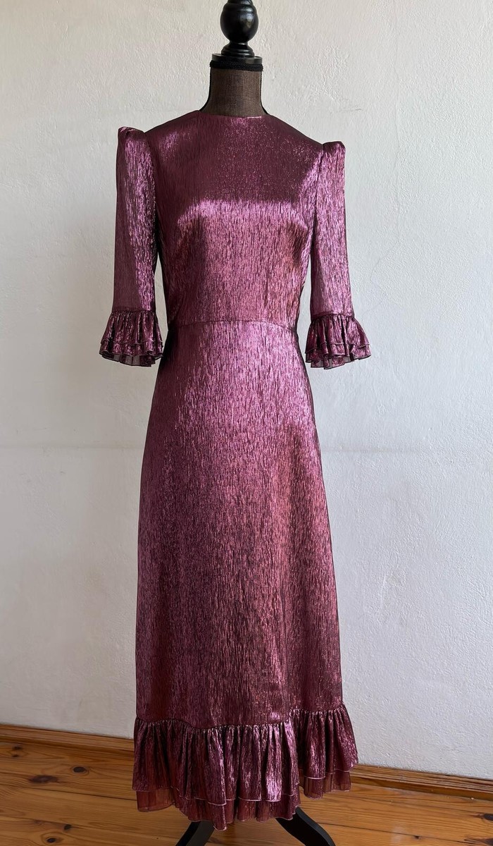The Vampire's wife FALCONETTI SILK-blend, MIDI dress purple brand