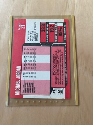 1989-90 Fleer - #21 Michael Jordan scoring avg. ldr. (SUPER RARE