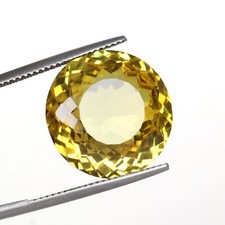 29. Carat Large Yellow Citrine Round Cut Loose Gemstone Gift For Women
