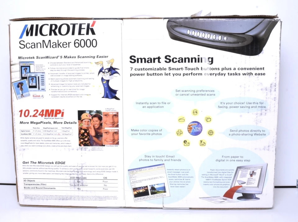 Microtek Scanmaker 6000 Flatbed With Original Manual - Image 2 of 3