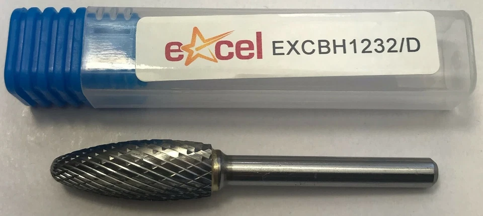 EXCEL CYCLONE Carbide Burr - 10mm Flame Shape