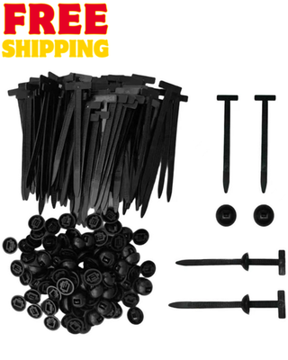 #ad #ad 100Pcs Automotive Nylon Cable Tie Fastener Kit – Universal Car Zip Tie Buckle C $9.56