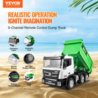 Rc Remote Control Dump Truck Toy - 9Ch 1:18 Scale Construction Vehicle for Kids