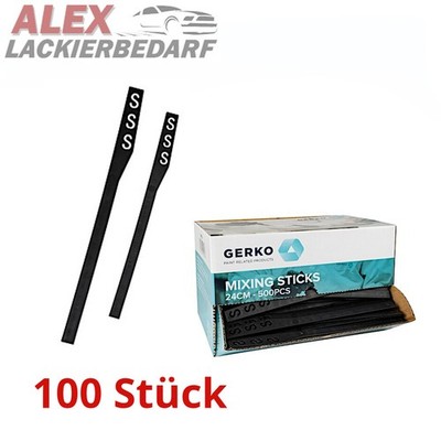 100x GERKO RÜHRSTAB AUTOLACK Plastik 24cm mixing sticks ruhrholz Mischstab