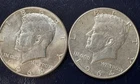 1964 Kennedy Half Dollar  No Mint Marks 90% Silver Lot Of 2