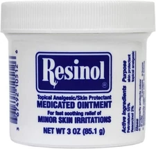 Resinol Medicated Ointment Minor Skin Irritation Fast Relief Soothing 3 oz