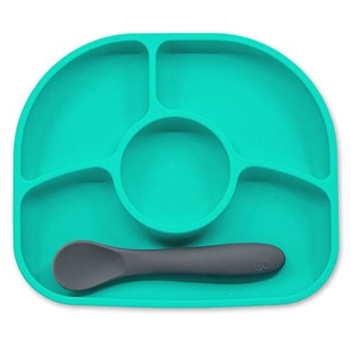 Assiette silicone ventouse bébé BBLUV Yumi cuillère apprentissage repas
